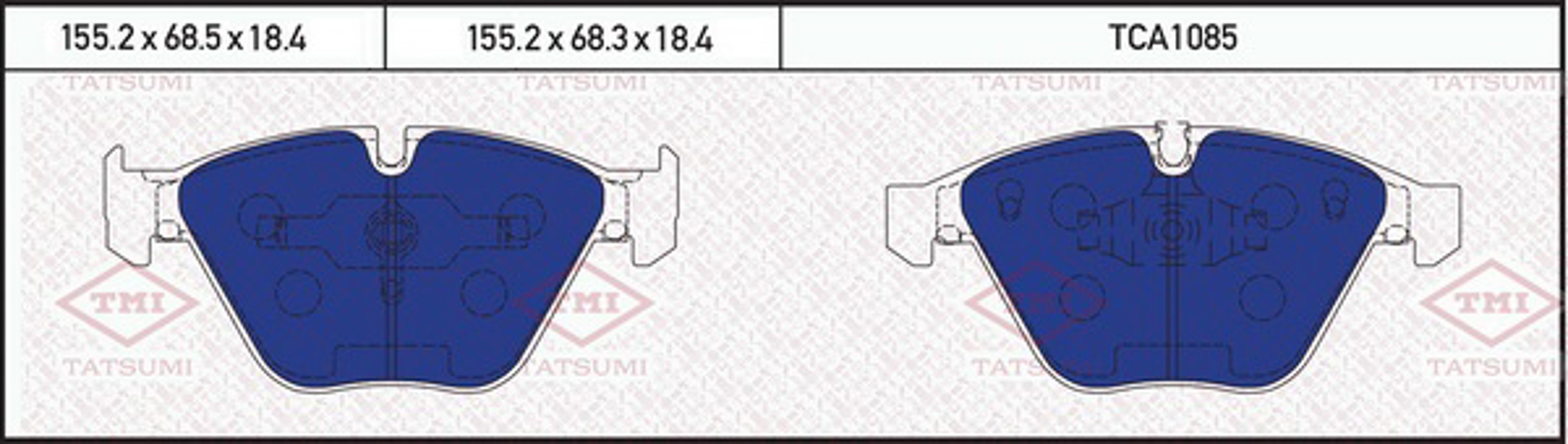 TCA1085 TATSUMI Колодки тормозные дисковые