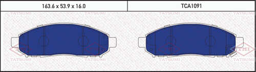 TCA1091 TATSUMI Колодки тормозные дисковые /комплект 4 шт/