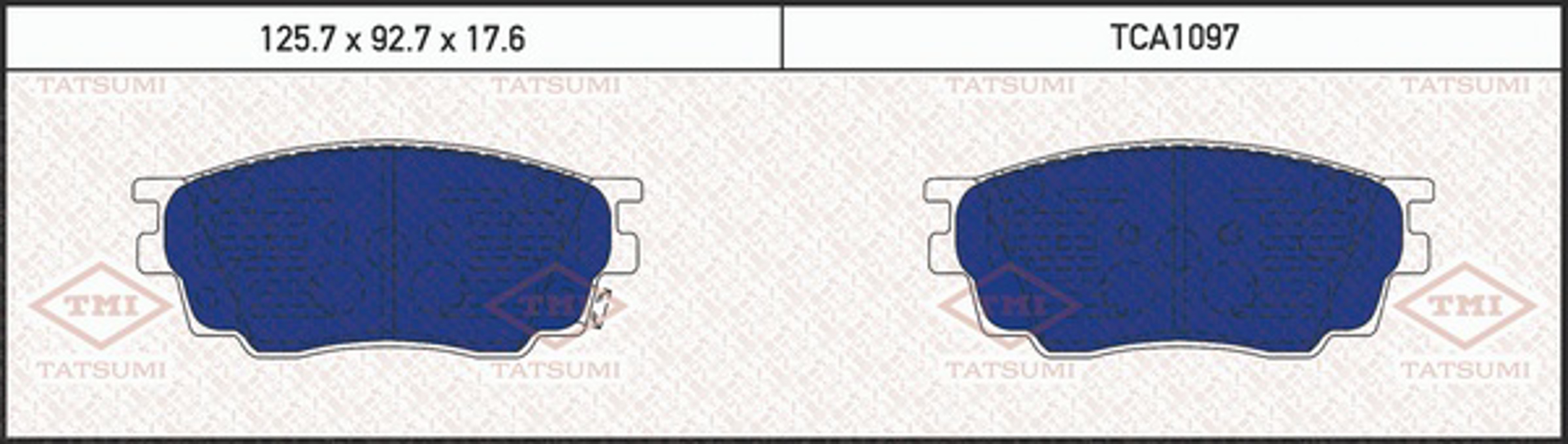 TCA1097 TATSUMI Колодки тормозные дисковые