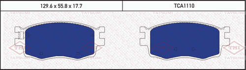 TCA1110 TATSUMI Колодки тормозные дисковые /комплект 4 шт/