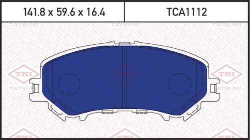 TCA1112 TATSUMI Колодки тормозные дисковые NISSAN X-Trail 13->