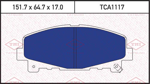 TCA1117 TATSUMI Колодки тормозные дисковые /комплект 4 шт/