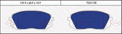 TCA1130 TATSUMI Колодки тормозные дисковые /комплект 4 шт/