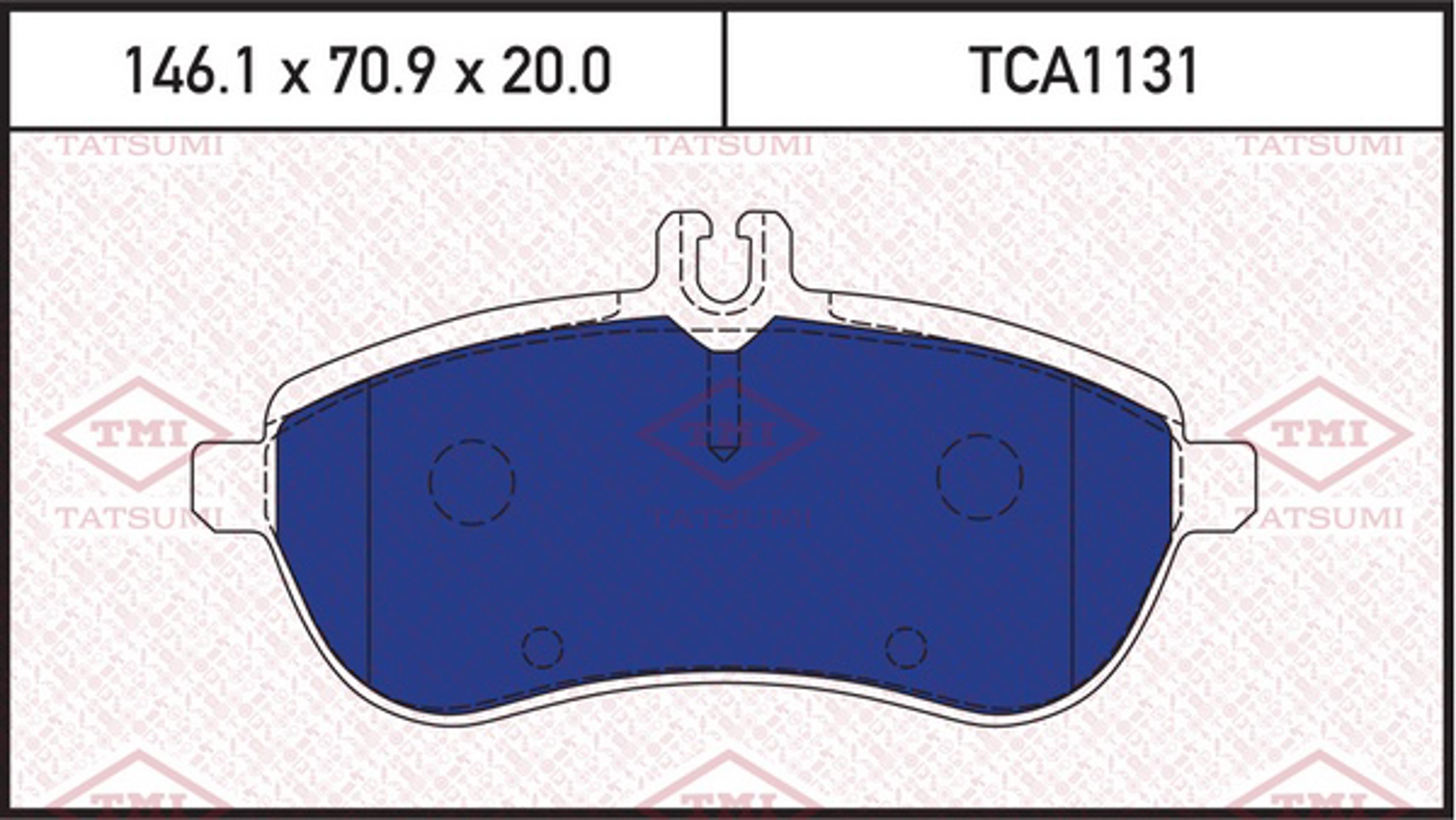 TCA1131 TATSUMI Колодки тормозные дисковые