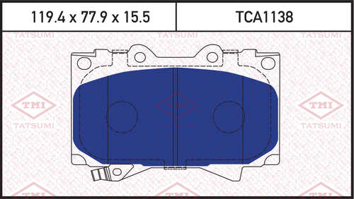 TCA1138 TATSUMI Колодки тормозные дисковые /комплект 4 шт/