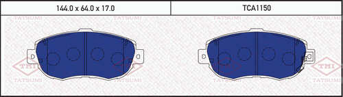 TCA1150 TATSUMI Колодки тормозные дисковые /комплект 4 шт/