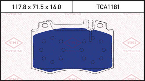 TCA1181 TATSUMI Колодки тормозные дисковые /комплект 4 шт/