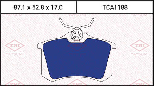 TCA1188 TATSUMI Колодки тормозные дисковые /комплект 4 шт/