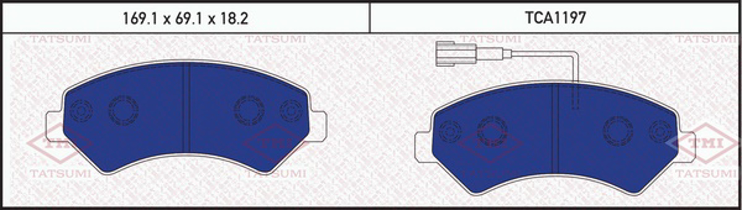 TCA1197 TATSUMI Колодки тормозные дисковые