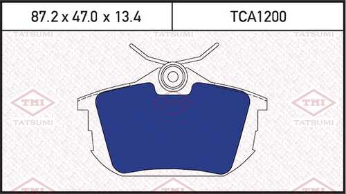 TCA1200 TATSUMI Колодки тормозные дисковые /комплект 4 шт/