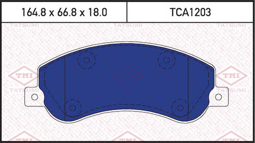 TCA1203 TATSUMI Колодки тормозные дисковые /комплект 4 шт/