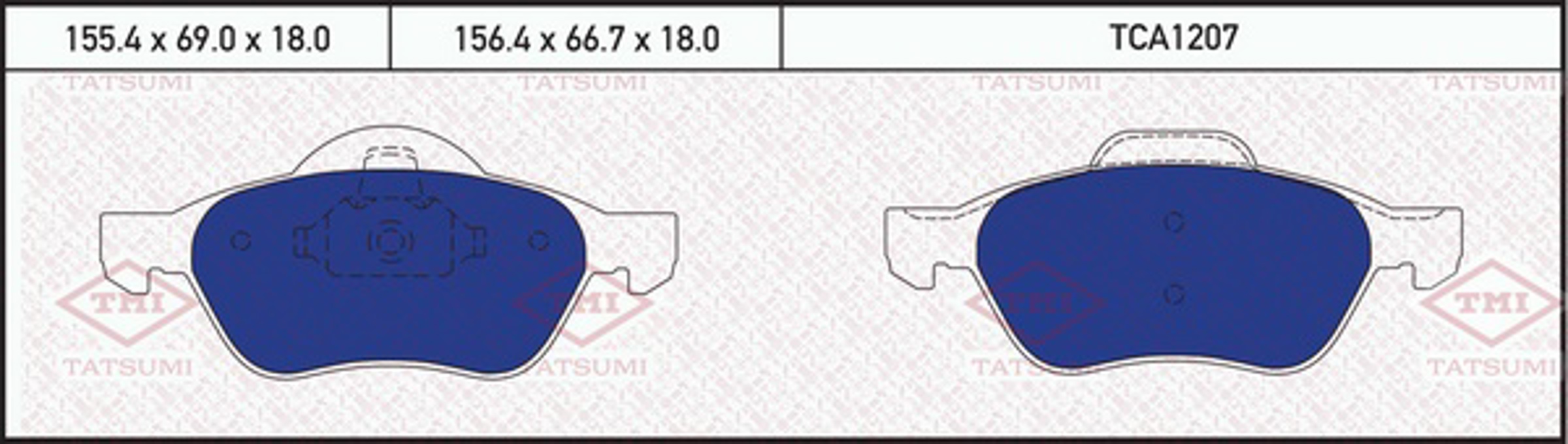 TCA1207 TATSUMI Колодки тормозные дисковые