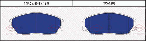 TCA1208 TATSUMI Колодки тормозные дисковые /комплект 4 шт/