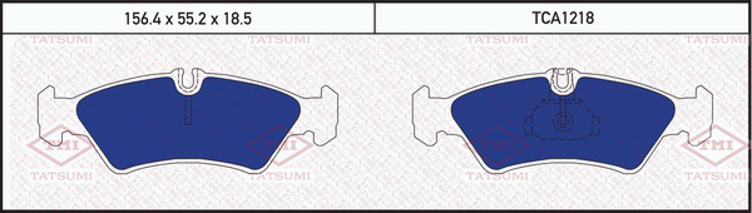 TCA1218 TATSUMI Колодки тормозные дисковые