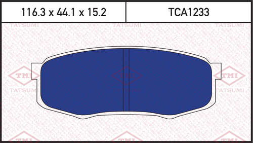 TCA1233 TATSUMI Колодки тормозные дисковые /комплект 4 шт/