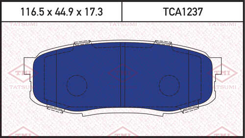 TCA1237 TATSUMI Колодки тормозные дисковые /комплект 4 шт/