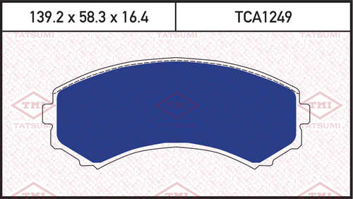 TCA1249 TATSUMI Колодки тормозные дисковые /комплект 4 шт/