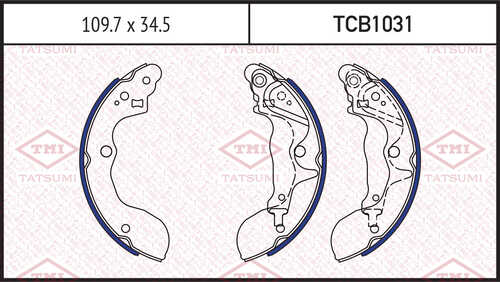 TCB1031 TATSUMI Колодки тормозные барабанные /комплект 4 шт/