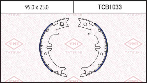 TCB1033 TATSUMI Колодки тормозные барабанные /комплект 4 шт/