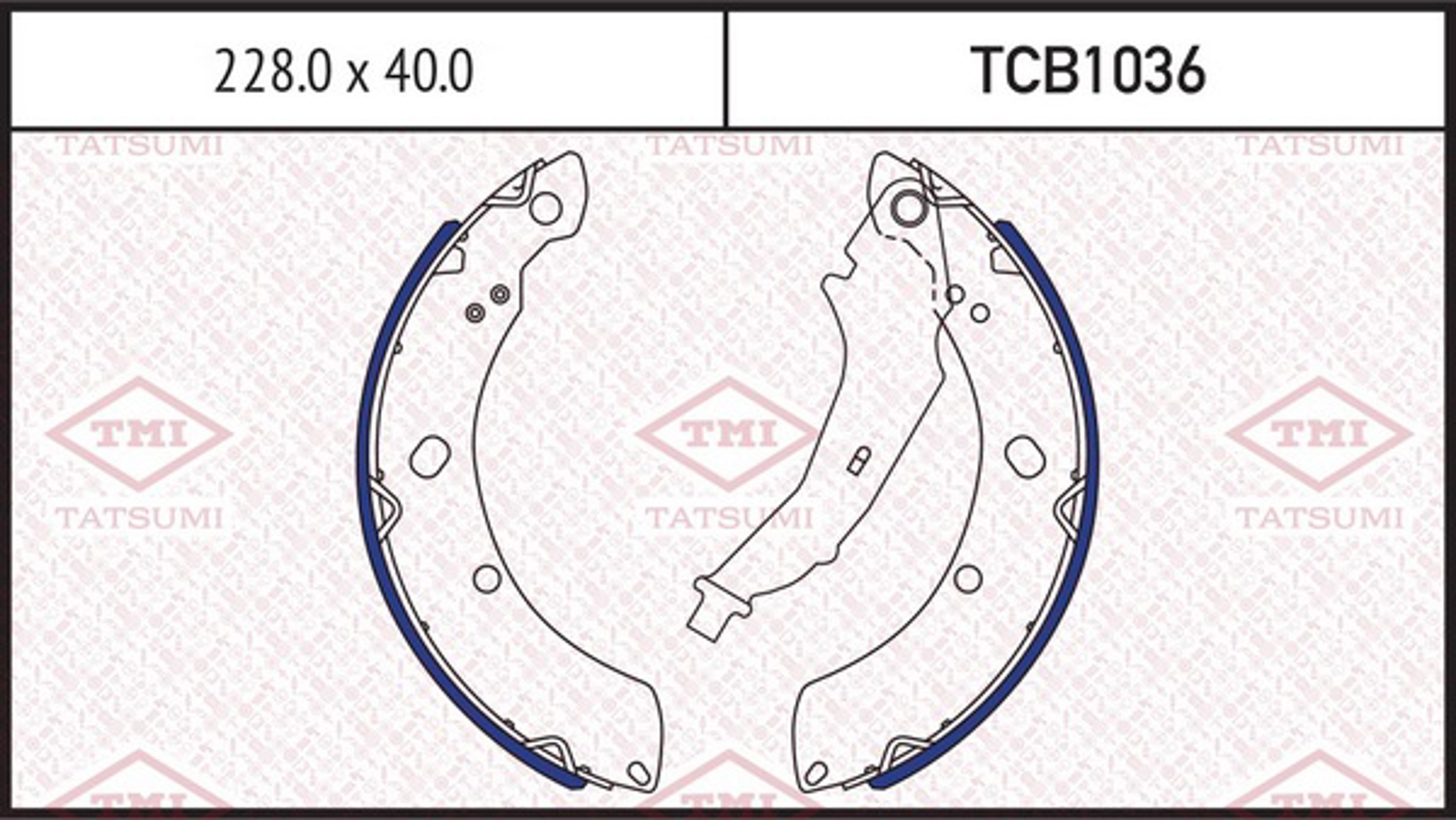 TCB1036 TATSUMI Колодки тормозные барабанные