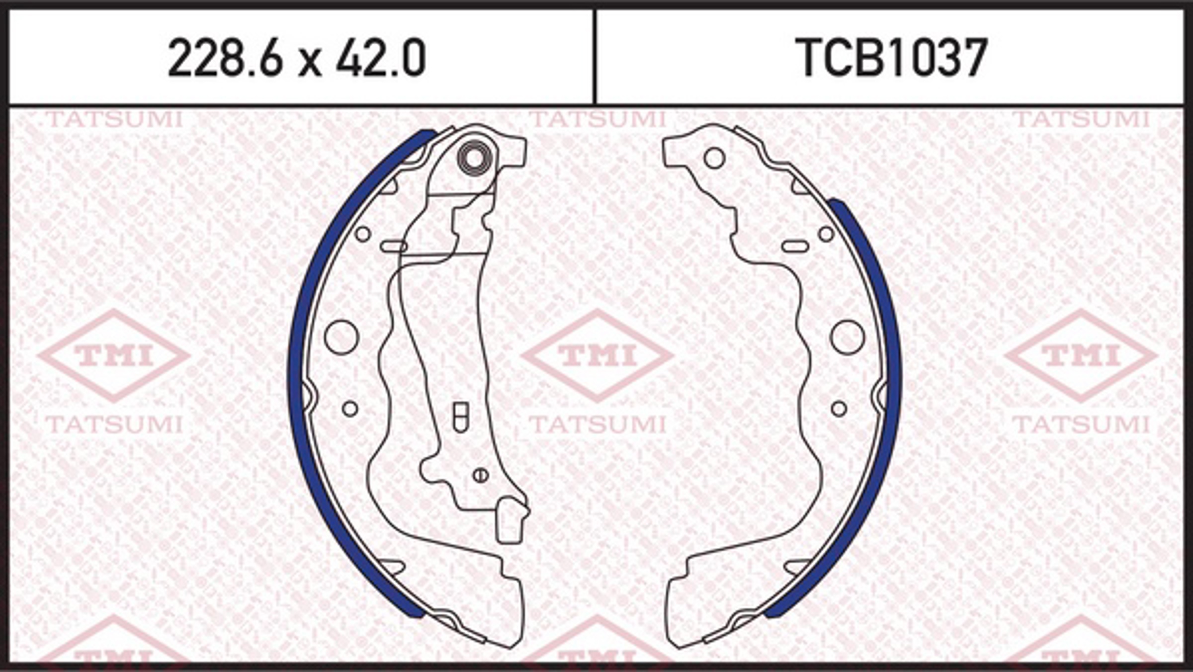 TCB1037 TATSUMI Колодки тормозные барабанные