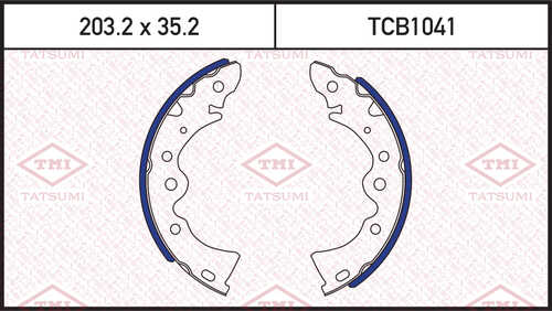 TCB1041 TATSUMI Колодки тормозные барабанные /комплект 4 шт/