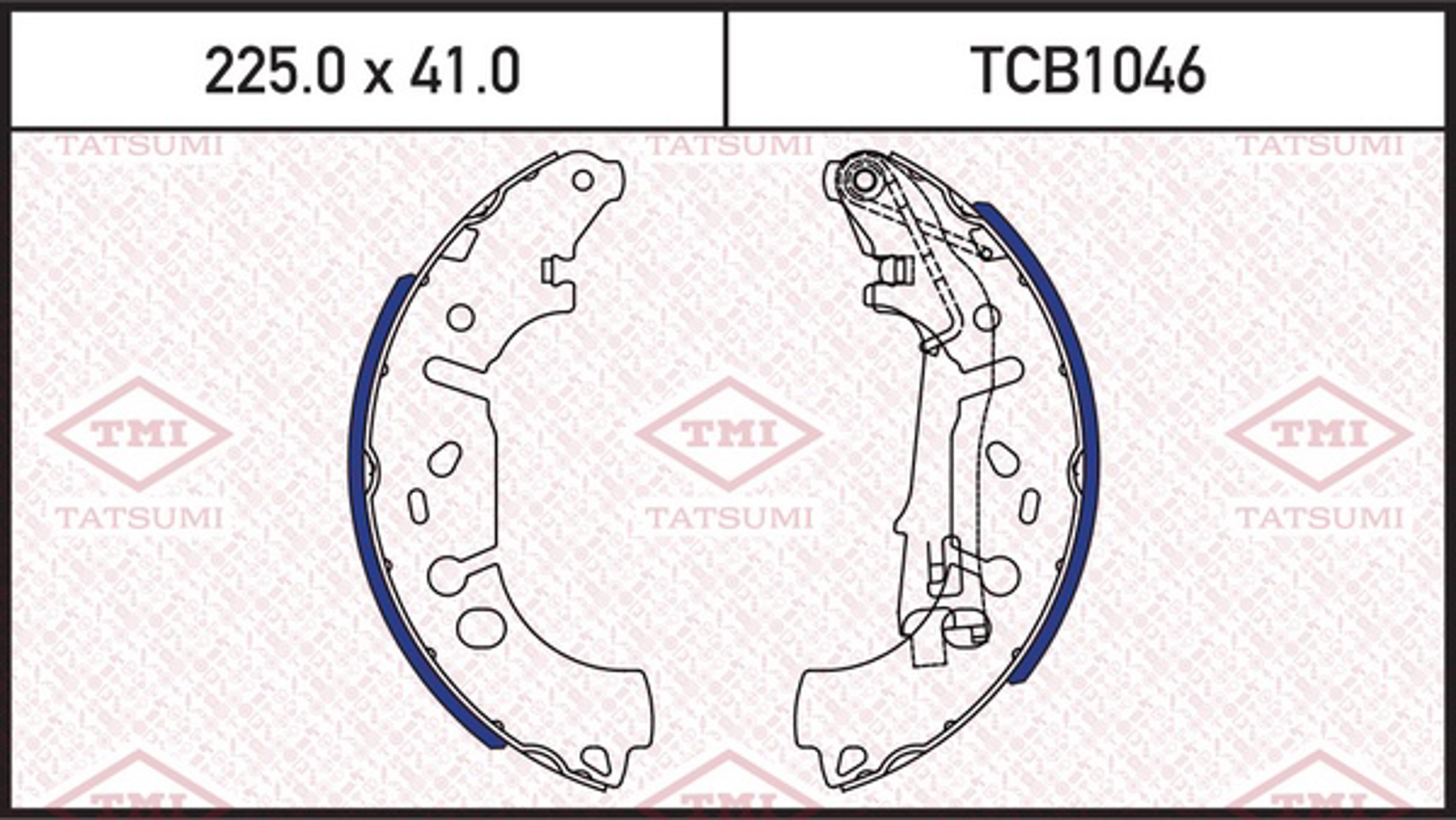 TCB1046 TATSUMI Колодки тормозные барабанные