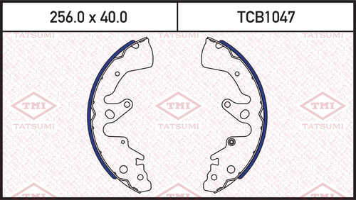 TCB1047 TATSUMI Колодки тормозные барабанные /комплект 4 шт/