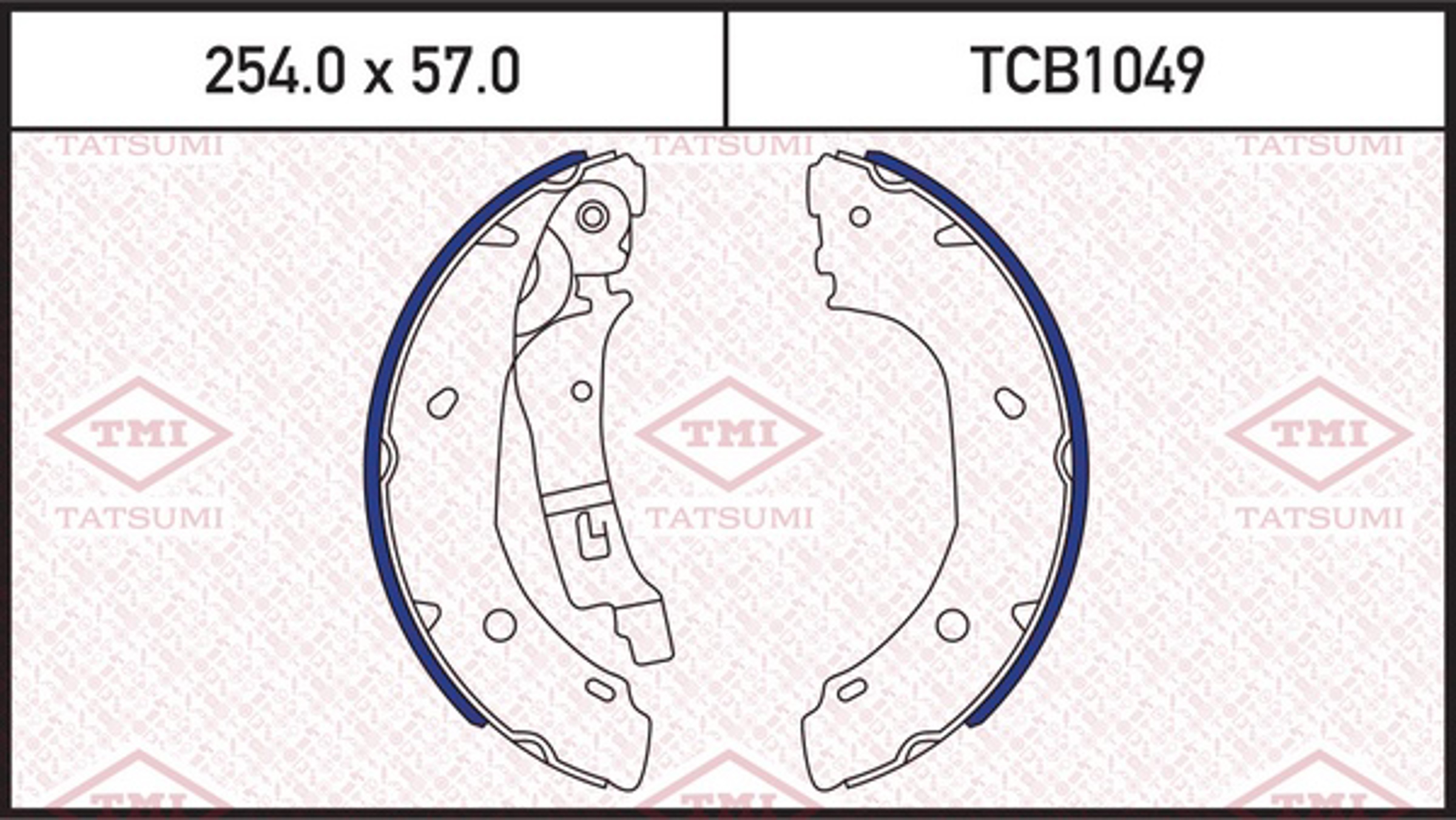 TCB1049 TATSUMI Колодки тормозные барабанные