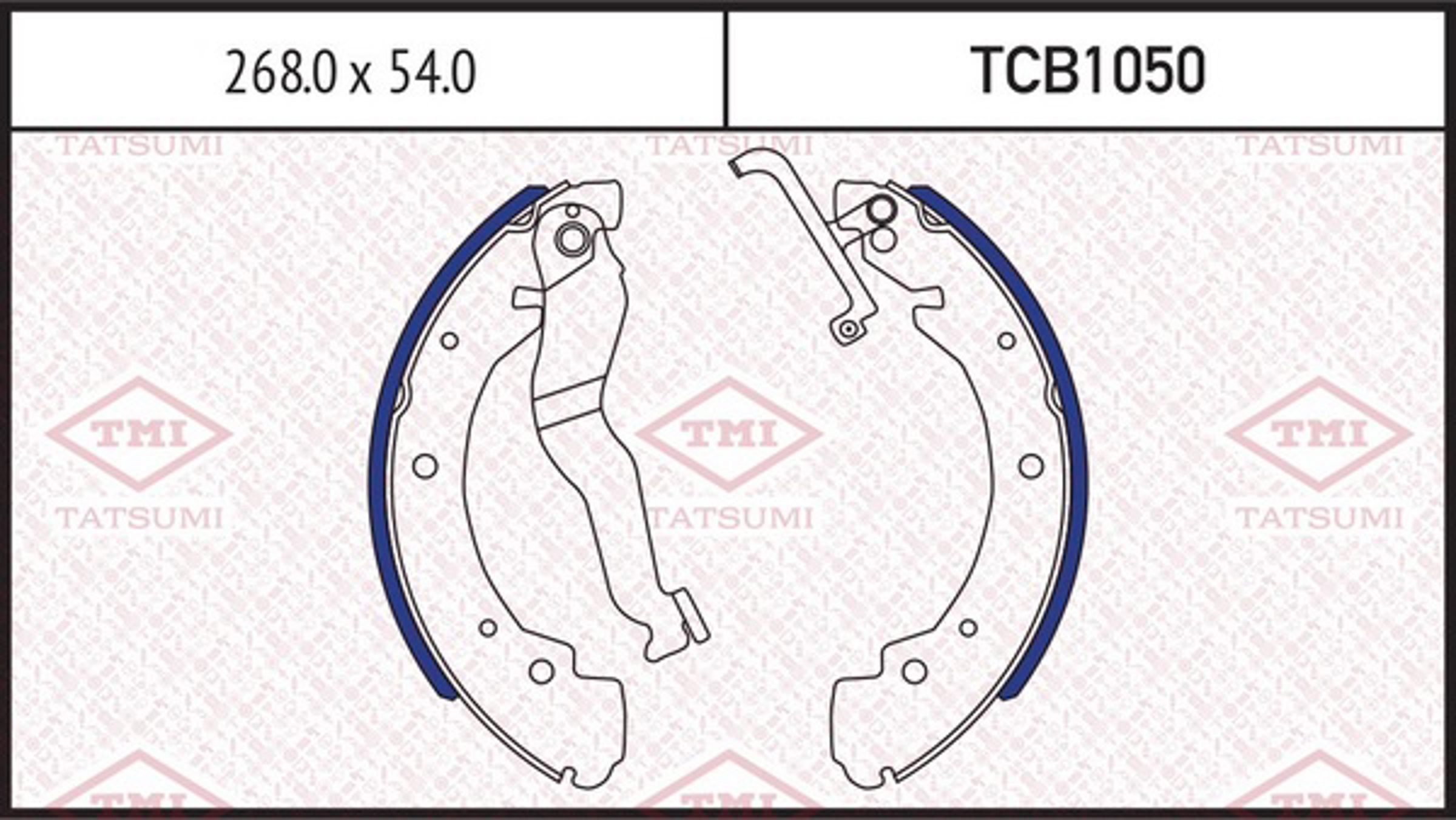 TCB1050 TATSUMI Колодки тормозные барабанные