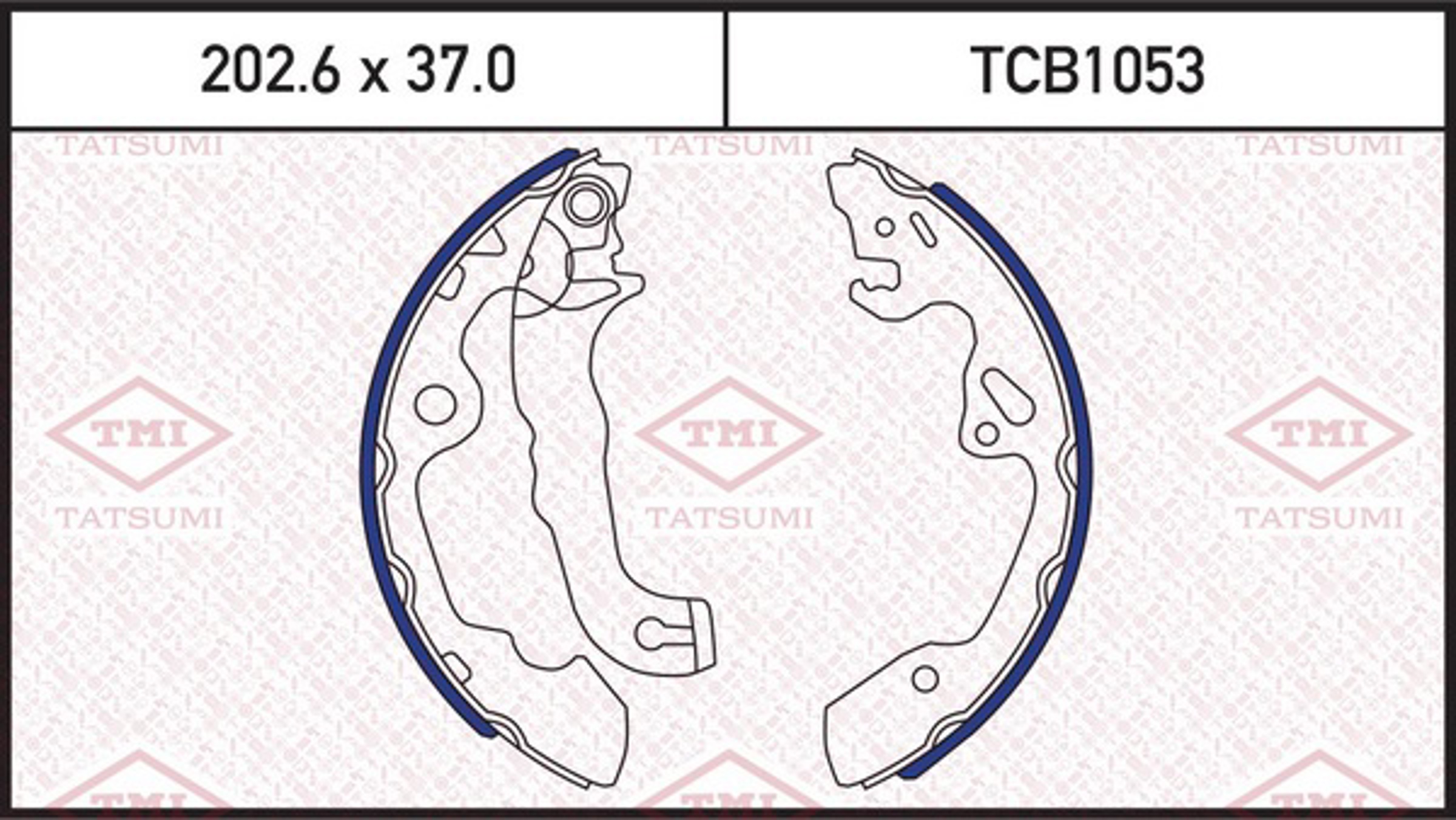 TCB1053 TATSUMI Колодки тормозные барабанные