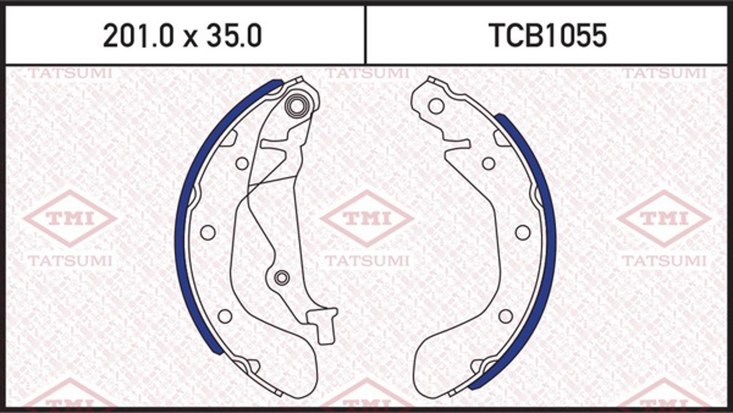 TCB1055 TATSUMI Колодки тормозные барабанные