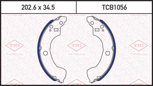 TCB1056 TATSUMI Колодки тормозные барабанные /комплект 4 шт/