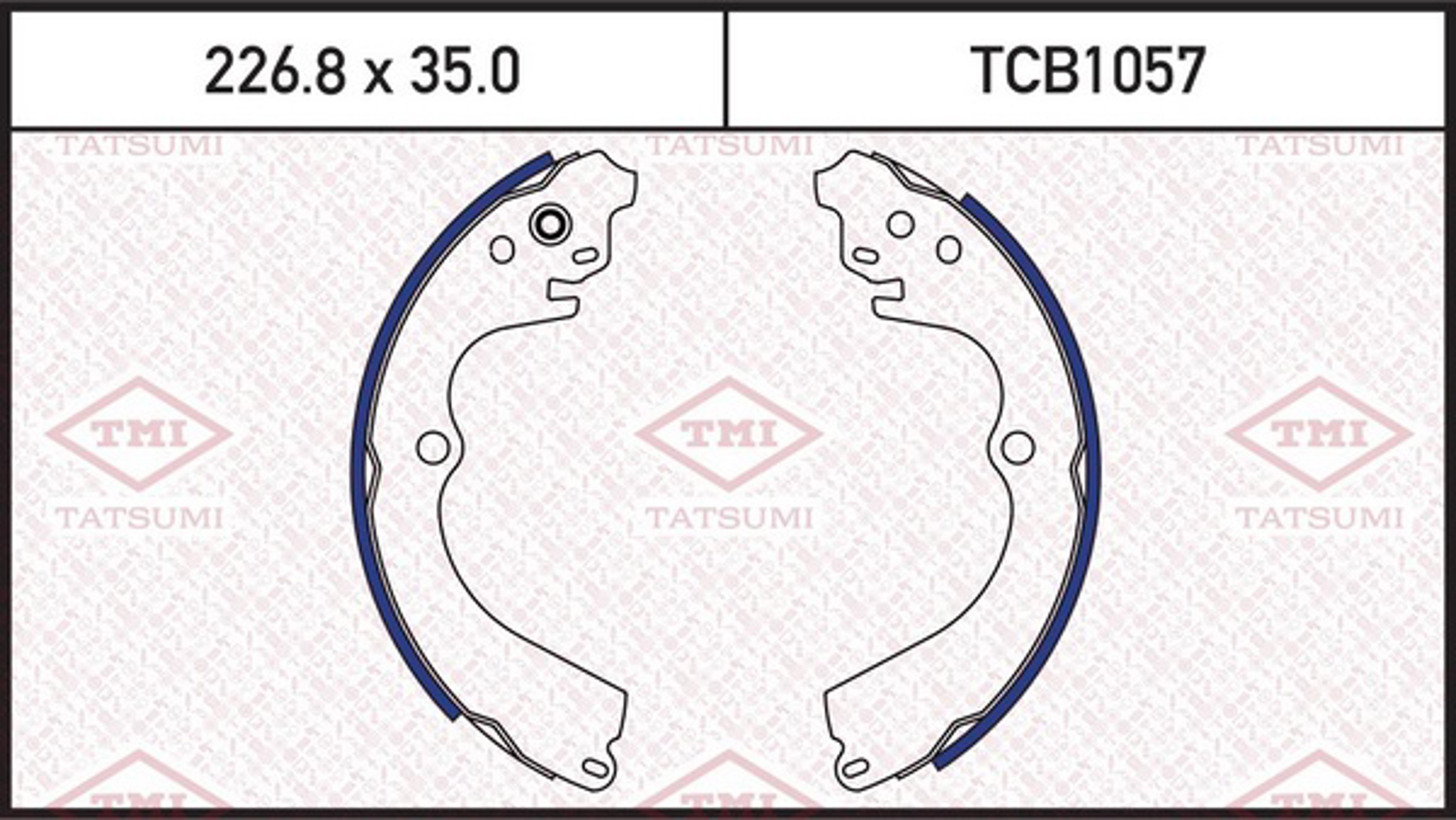 TCB1057 TATSUMI Колодки тормозные барабанные