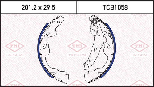 TCB1058 TATSUMI Колодки тормозные барабанные /комплект 4 шт/