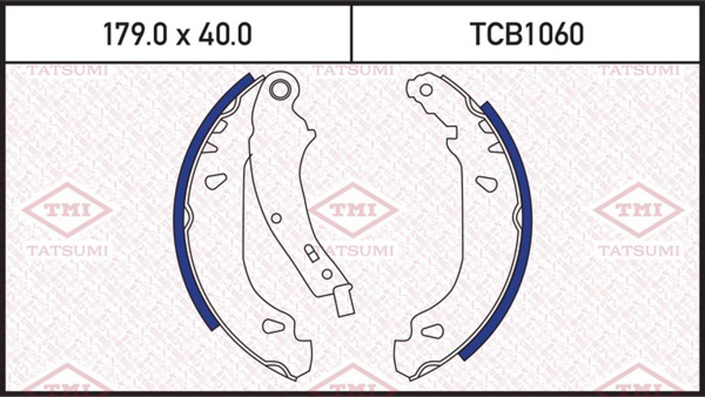 TCB1060 TATSUMI Колодки тормозные барабанные