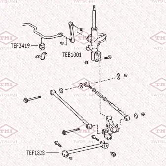 TEB1001 TATSUMI TEB1001_тяга стабилизатора задняя!\ TOYOTA Camry/Carina E/Celica/Corolla 87>