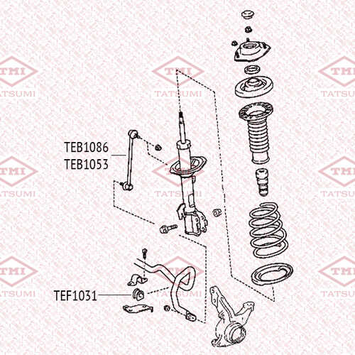 TEB1053 TATSUMI Тяга стабилизатора