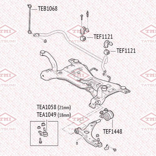 TEB1068 TATSUMI Тяга стабилизатора