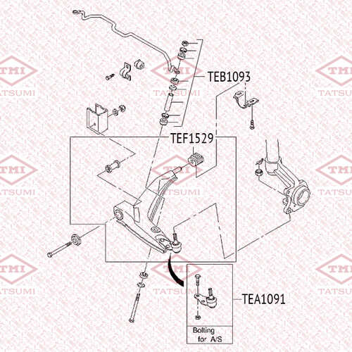 TEB1093 TATSUMI Тяга стабилизатора