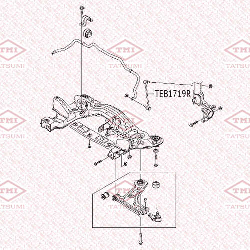 TEB1719R TATSUMI Тяга стабилизатора