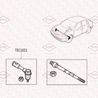 TEC1031 TATSUMI TEC1031_наконечник рулевой тяги!\ OPEL Astra 98>