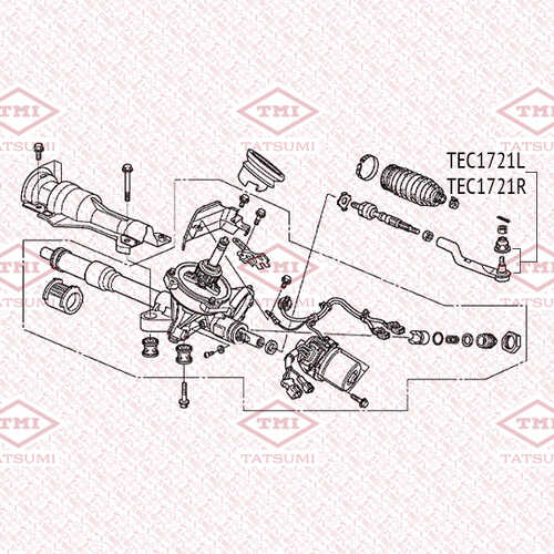 TEC1721L TATSUMI Наконечник рулевой тяги