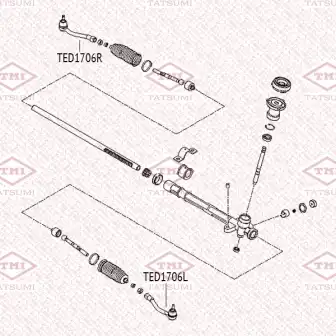 TED1706R TATSUMI TED1706R_наконечник рулевой правый!\ Hyundai Accent 1.4i/1.6i/1.5D 05-10, Kia Rio 1.4-1.6i/1.5D 05>