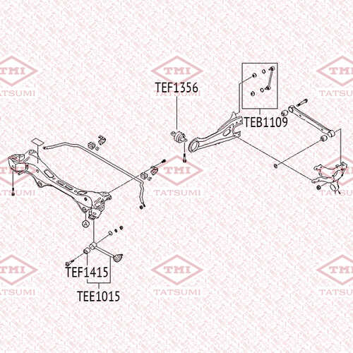 TEE1015 TATSUMI Рычаг подвески KIA Ceed/Cerato 06->Hyundai i30/Elantra 08->