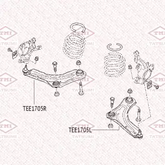 TEE1705R TATSUMI TEE1705R_рычаг перед. подвески нижний прав.!\ RENAULT Fluence/Megane/Scenic 08>