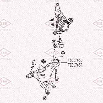 TEE1763R TATSUMI TEE1763R_рычаг перед. подвески нижний прав.!\ LEXUS RX 10>