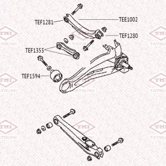 TEF1353 TATSUMI TEF1353_сайлентблок заднего поперечного рычага !\ Mitsubishi Lancer >09