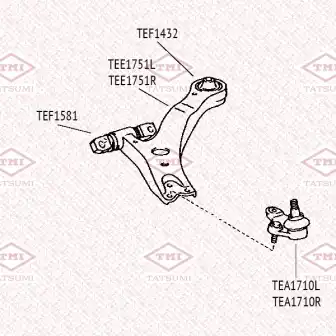 TEF1581 TATSUMI TEF1581_сайлентблок перед. рычага перед.!\ TOYOTA Camry 01>