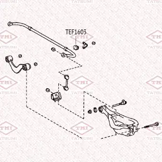 TEF1603 TATSUMI Втулка стабилизатора TOYOTA Highlander 13->LEXUS RX 08->